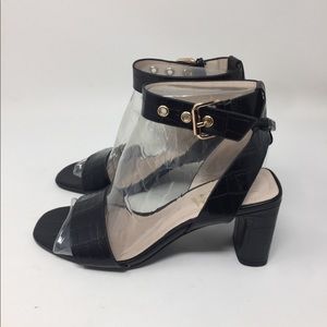 NWT Zara leather open heels